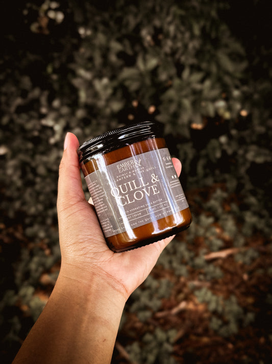 Quill & Clove Body Cream | Warm Chai Maple Vanilla Scent | 8 oz & 4 oz Jars  image 1