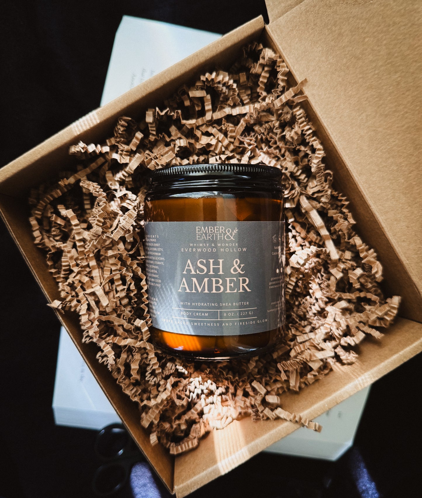 Ash & Amber Body Cream — Toasted Marshmallow, Honey & Amber Scent | 8 oz & 4 oz  image 0