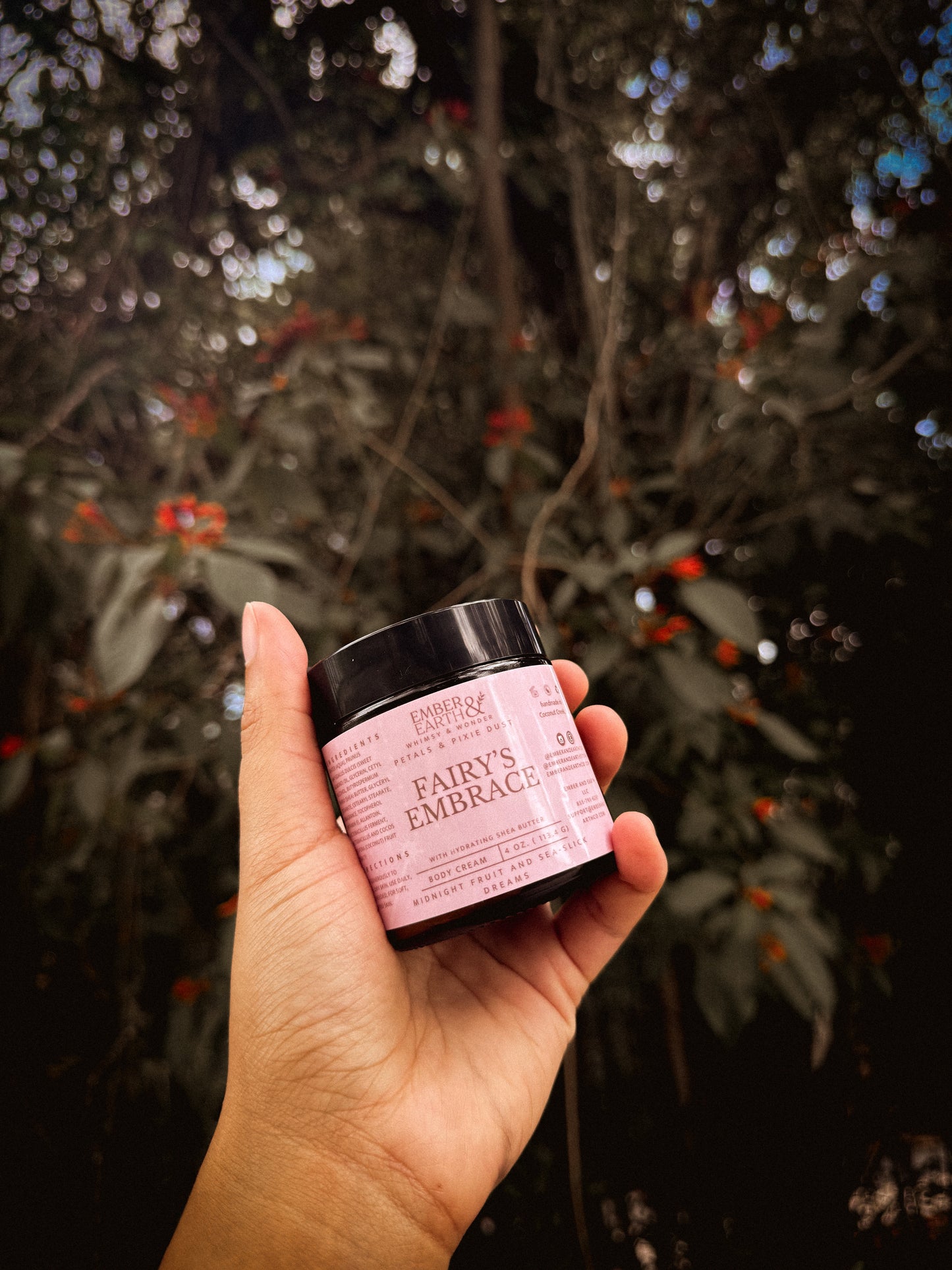 Fairy’s Embrace Body Cream | Floral Berry Vanilla Scent | 8 oz & 4 oz Jars image 2