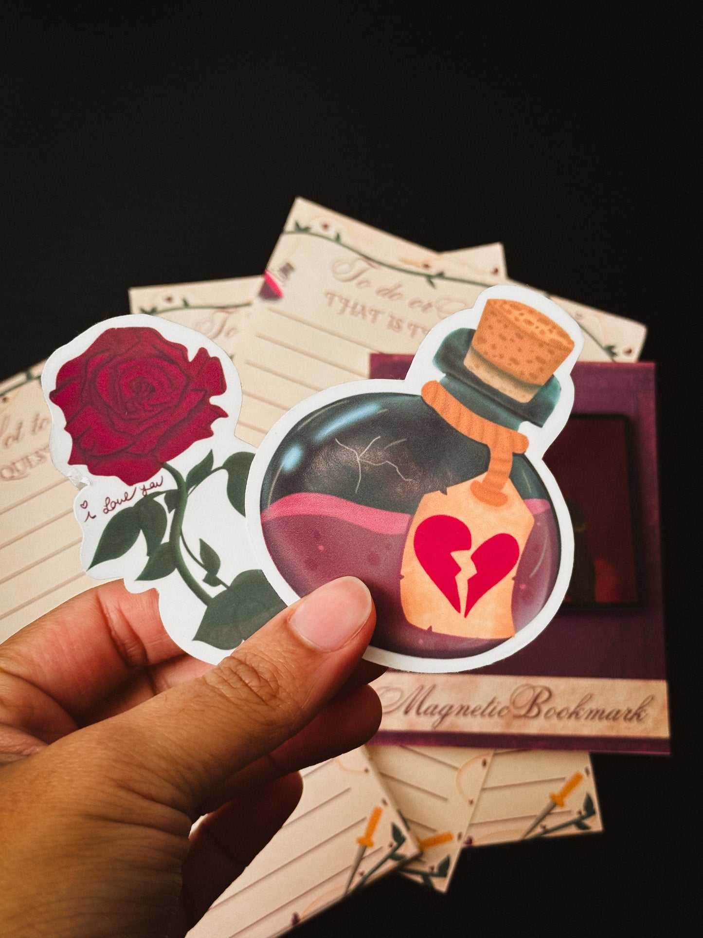 Star-Crossed Stationery Set | Handmade Notepad, Magnetic Bookmark & Stickers