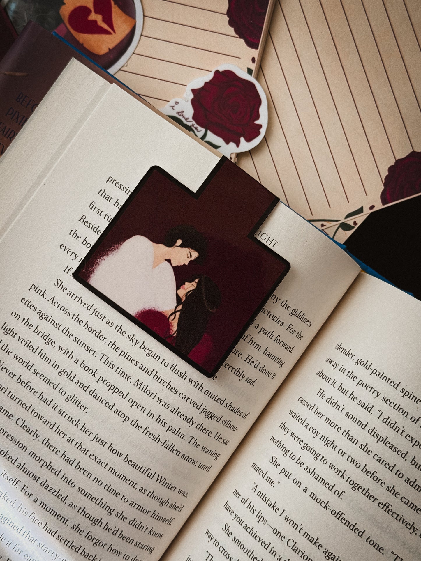 Star-Crossed Stationery Set | Handmade Notepad, Magnetic Bookmark & Stickers
