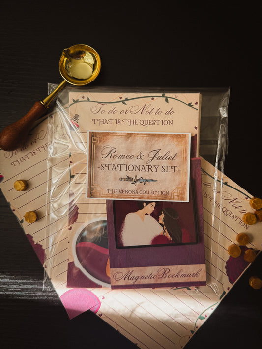 Star-Crossed Stationery Set | Handmade Notepad, Magnetic Bookmark & Stickers
