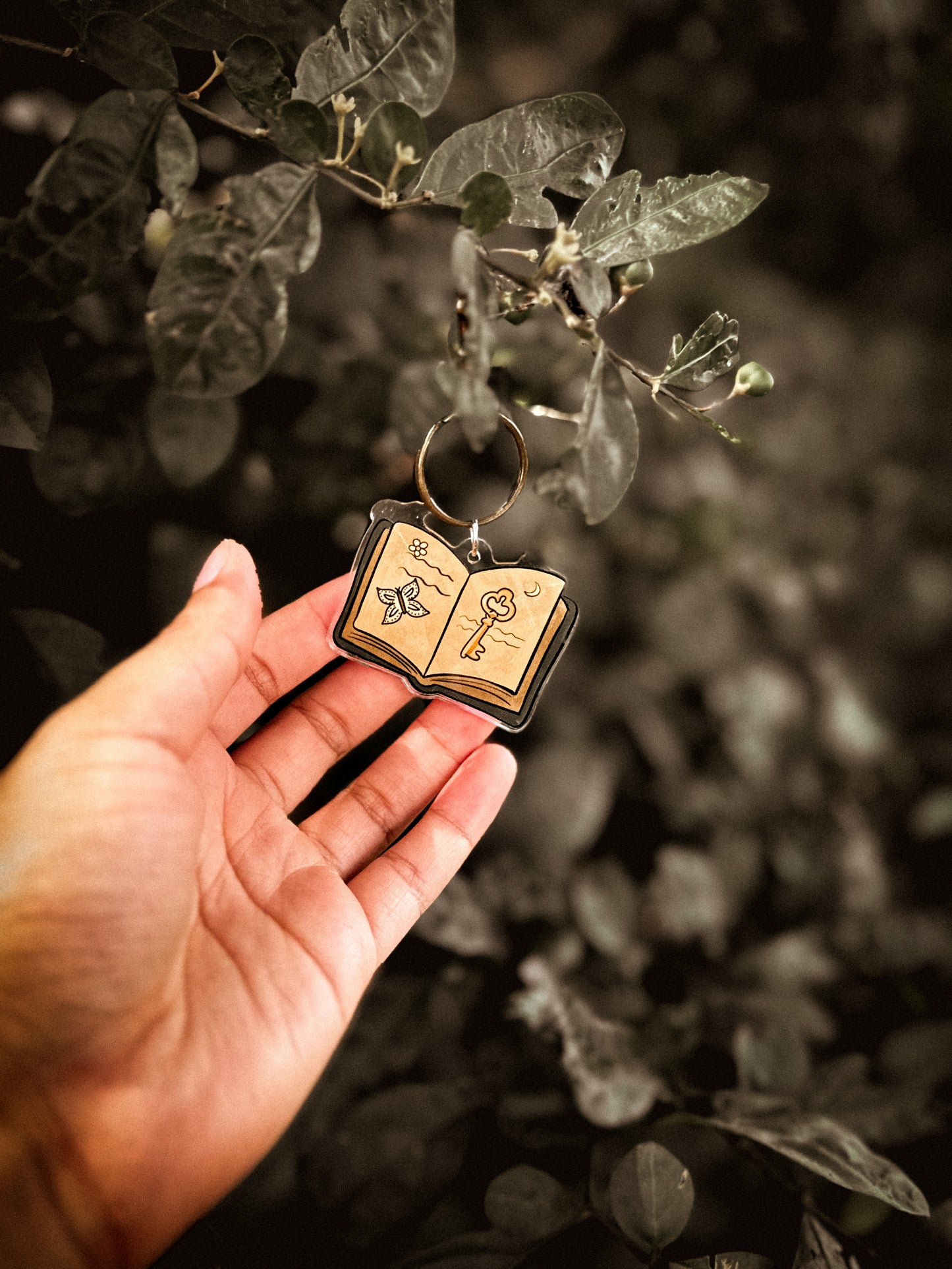 Enchanted Book Keychain — Brass Story Charm for Book Lovers  image 2