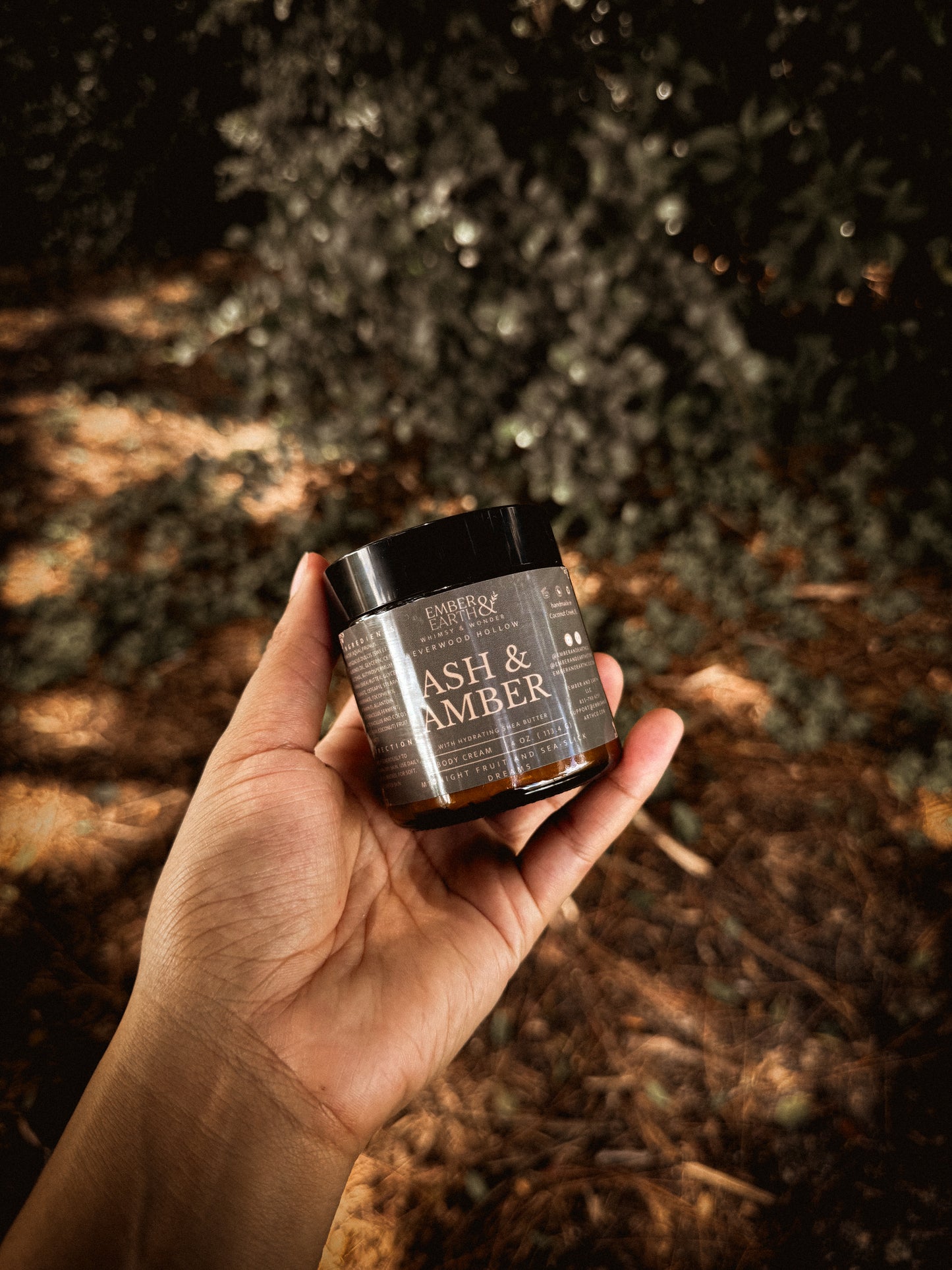 Ash & Amber Body Cream — Toasted Marshmallow, Honey & Amber Scent | 8 oz & 4 oz  image 2